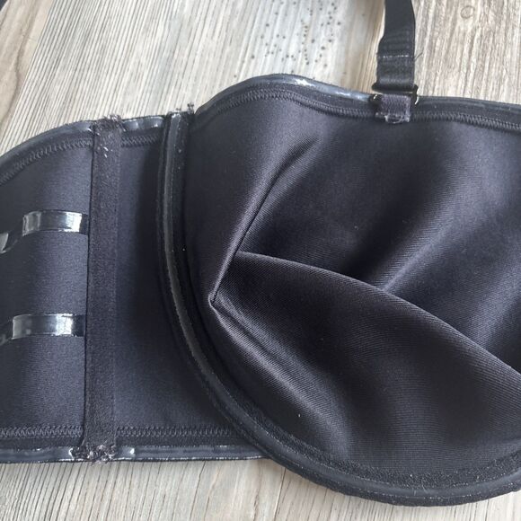 Vanity Fair Full Coverage Black Strapless Bra With Wire Removable Straps  42D - Picture 10 of 10